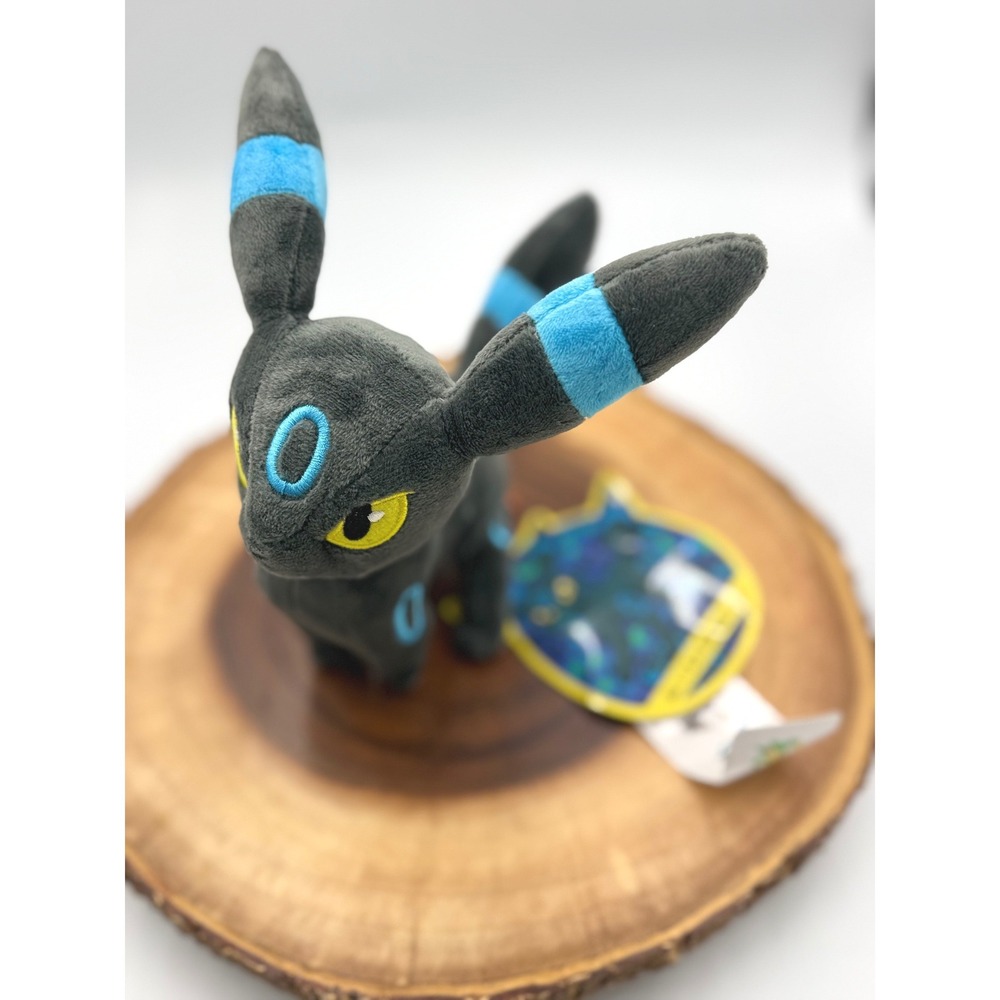 Pokemon Center Shiny Umbreon Plush 7in Black Blue Ring Anime Gamer Eeveelution